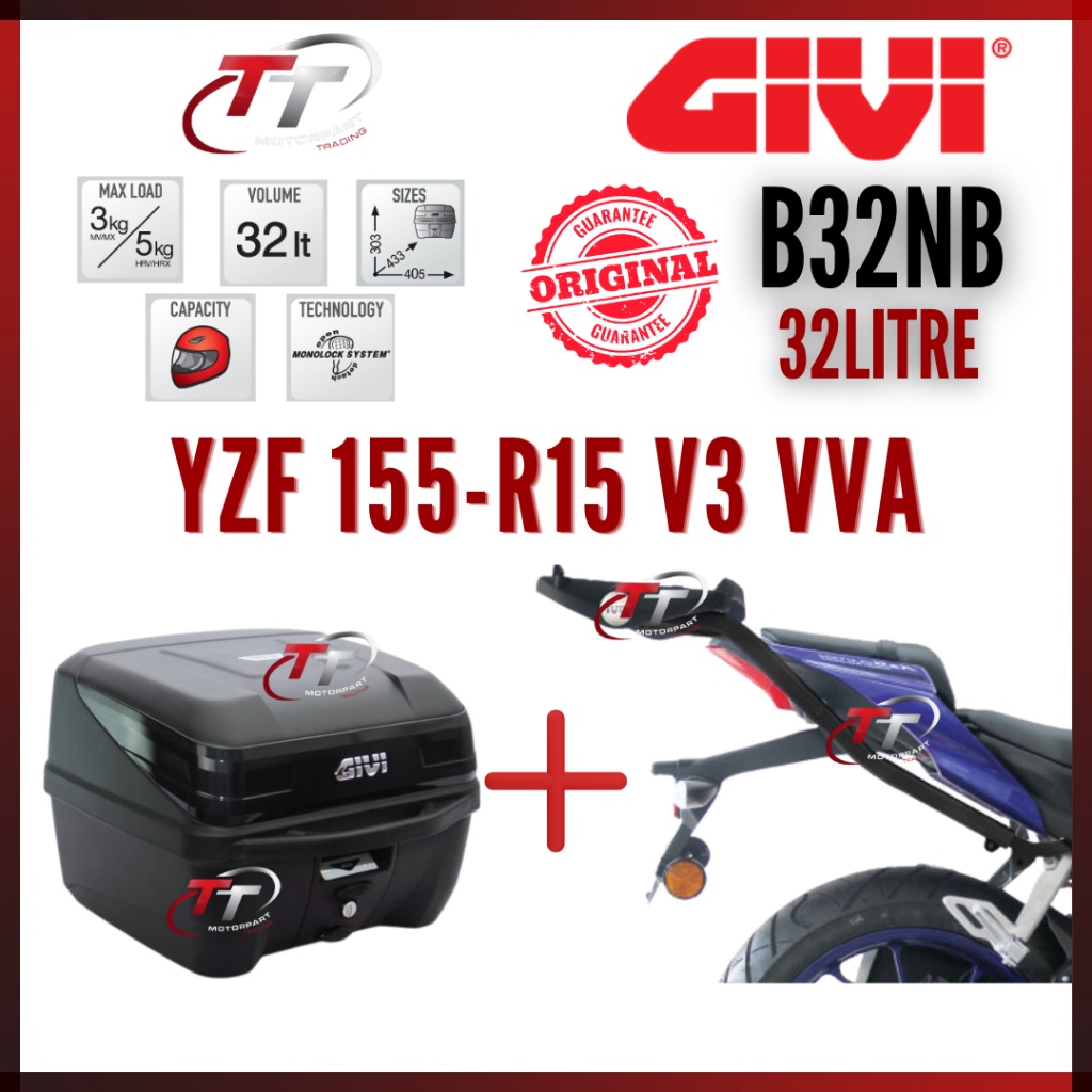 YAMAHA R15 YZF155 VVA V3 YZF 155 GIVI SRV HEAVY DUTY MONORACK J MONO ...