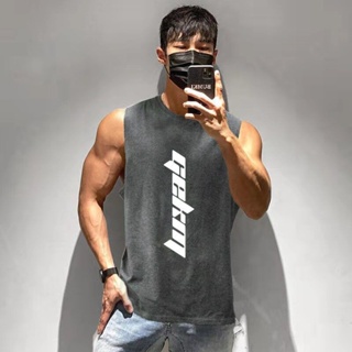 FitnessFunny Quick Dry Sleeveless Gym Shirt Workout Baju Lelaki Singlet Men  B9 (Size M-4XL)