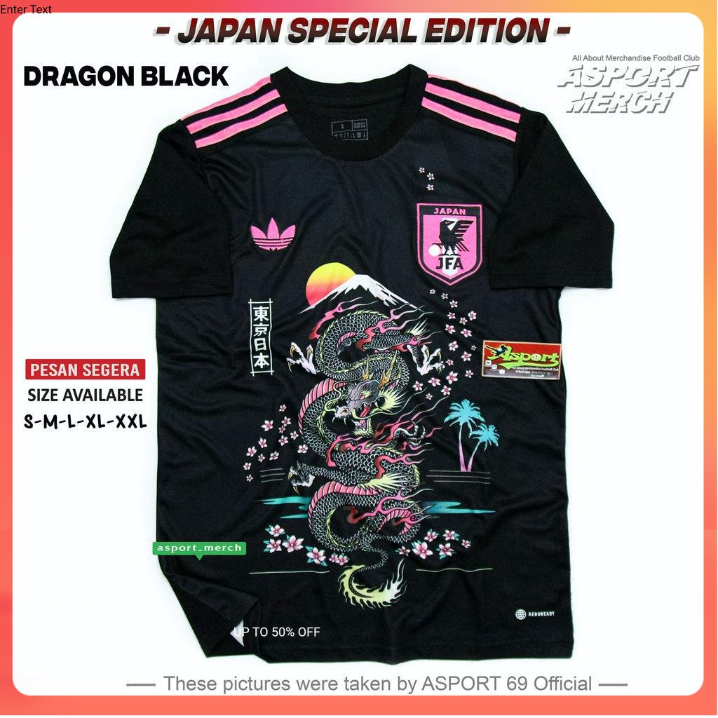 Cool Japanese Ball JERSEY SPECIAL DRAGON BLACK 2023 2024 JERSEY JAPAN