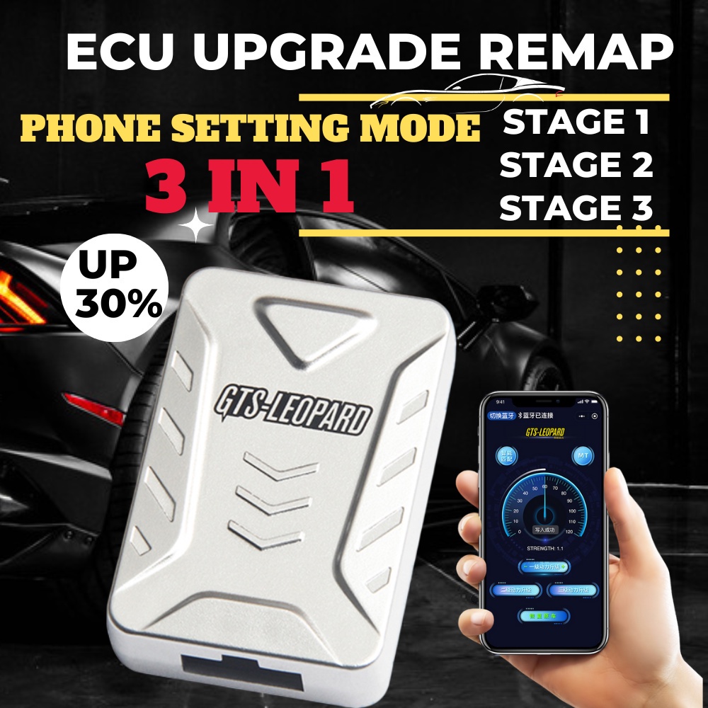 car ecu uprage remap stage 1 2 3 Engine power increased by 3050 OBD2