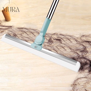 Floor Squeegee Clean Scraper Wiper Mop 3-Section Wiper Blade Mop with Long Handle Wiper Dustless for Washing & Drying Shower Glass Bathroom Kitchen