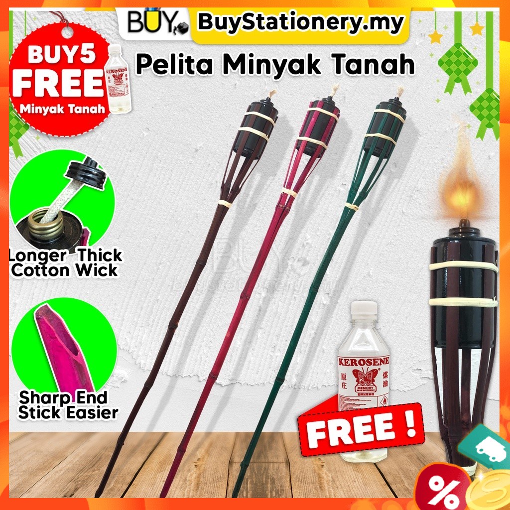 Bamboo Stick Lantern Lampu Pelita Raya Pelita Buluh Minyak Tanah Raya