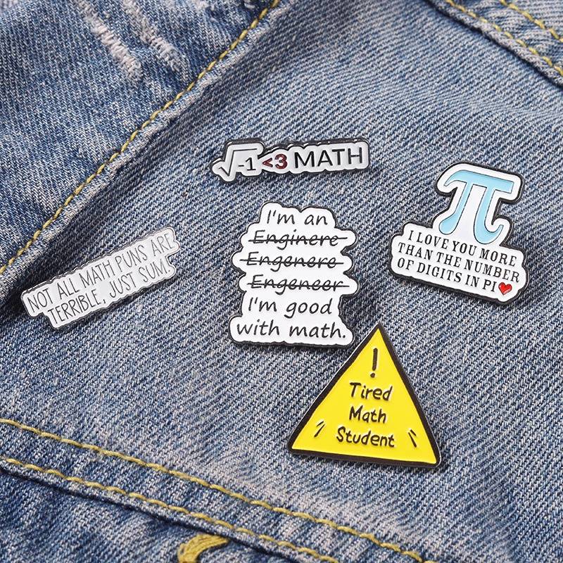 Love Science Enamel Pin Brooches Formula Student Enjoy Math Brooch Test ...