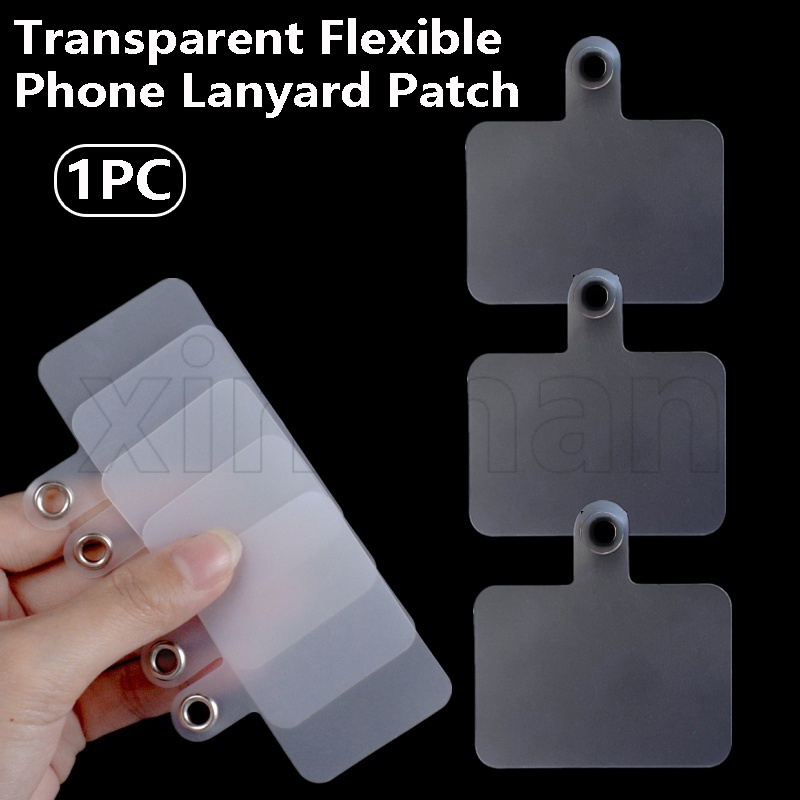 Transparent Flexible Phone Lanyard Patch / Replaceable Tabs Hanging ...