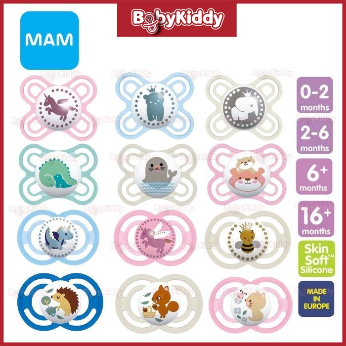 MAM Perfect Pacifier Soother Single Pack 0m+ / 0-2m / 6m+ / 16m ...