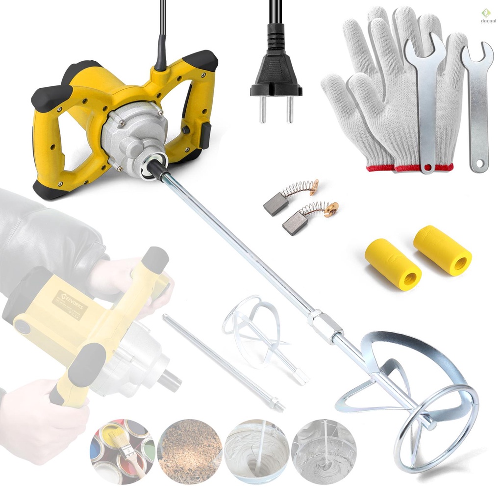 {doc} 2600W Electric Concrete Mixer Portable Handheld Concrete Cement