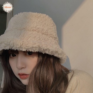 New Style A And Winter Bucket Hat Fashion Korean Ladies Fisherman Hat Pure  Color Ear Protection Wool Fishing Bucket Hat