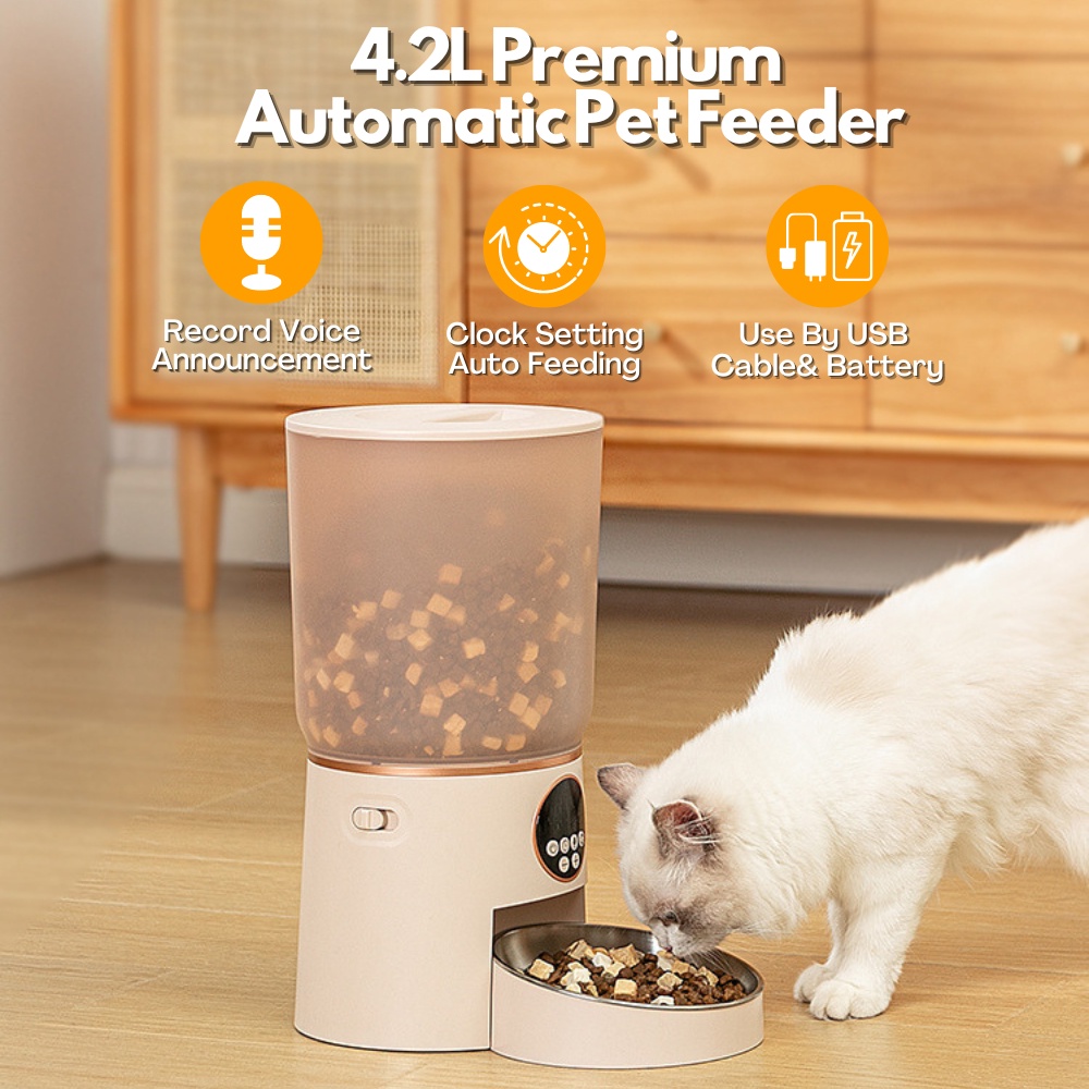 Cat feeding outlet machine