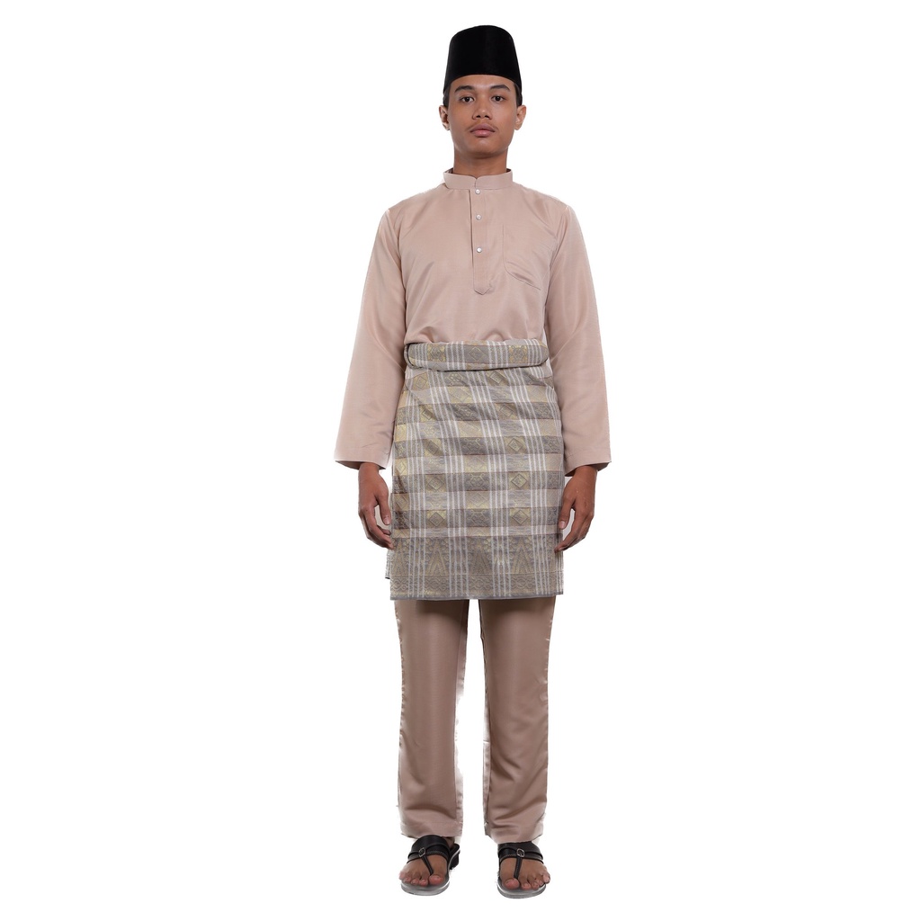 Lembayung Kurung Cekak Musang TOP - Printed Brown