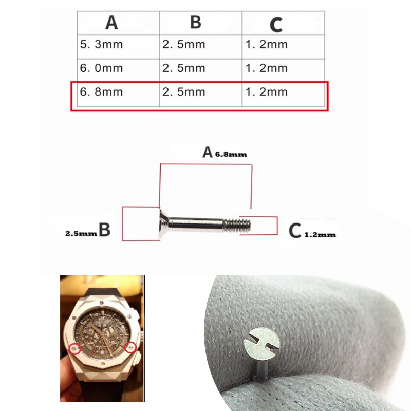 Hublot bezel outlet screws