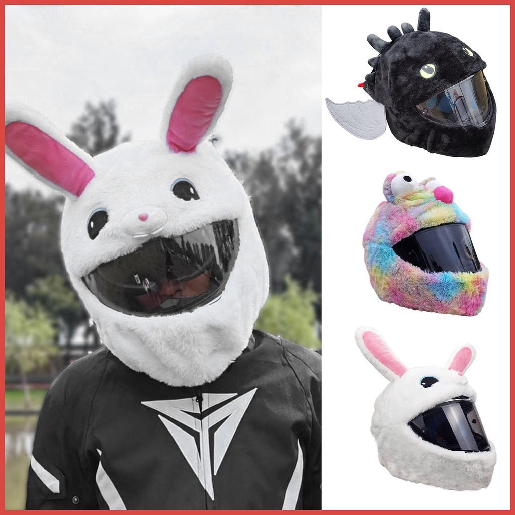 Helmets Cover Motorcycle Helmets Cover with Cute Bunny Ears Armet Cover