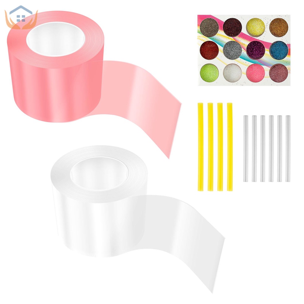 Adhesive Strip Bubble Kit Bubble Balloon Toy with 10 Straws Double