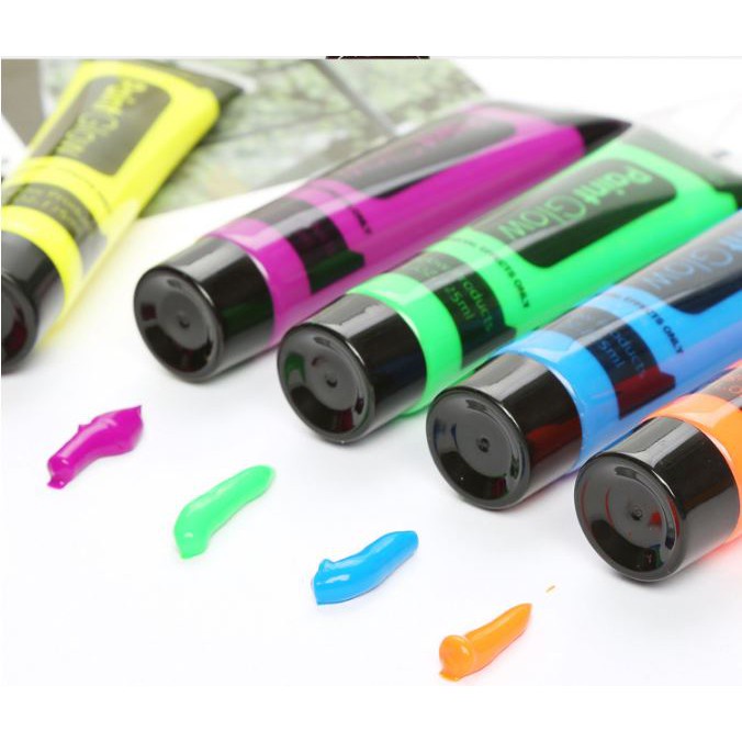 25ml Glow in Dark Face Body Paint UV Blacklight Neon Fluorescent ...