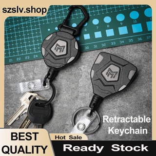 Retractable Heavy Duty Badge Reels With ID Badge Holder Tactical Id Card  Holder Vertical Id Holder With Carabiner Keychain Badge Reel