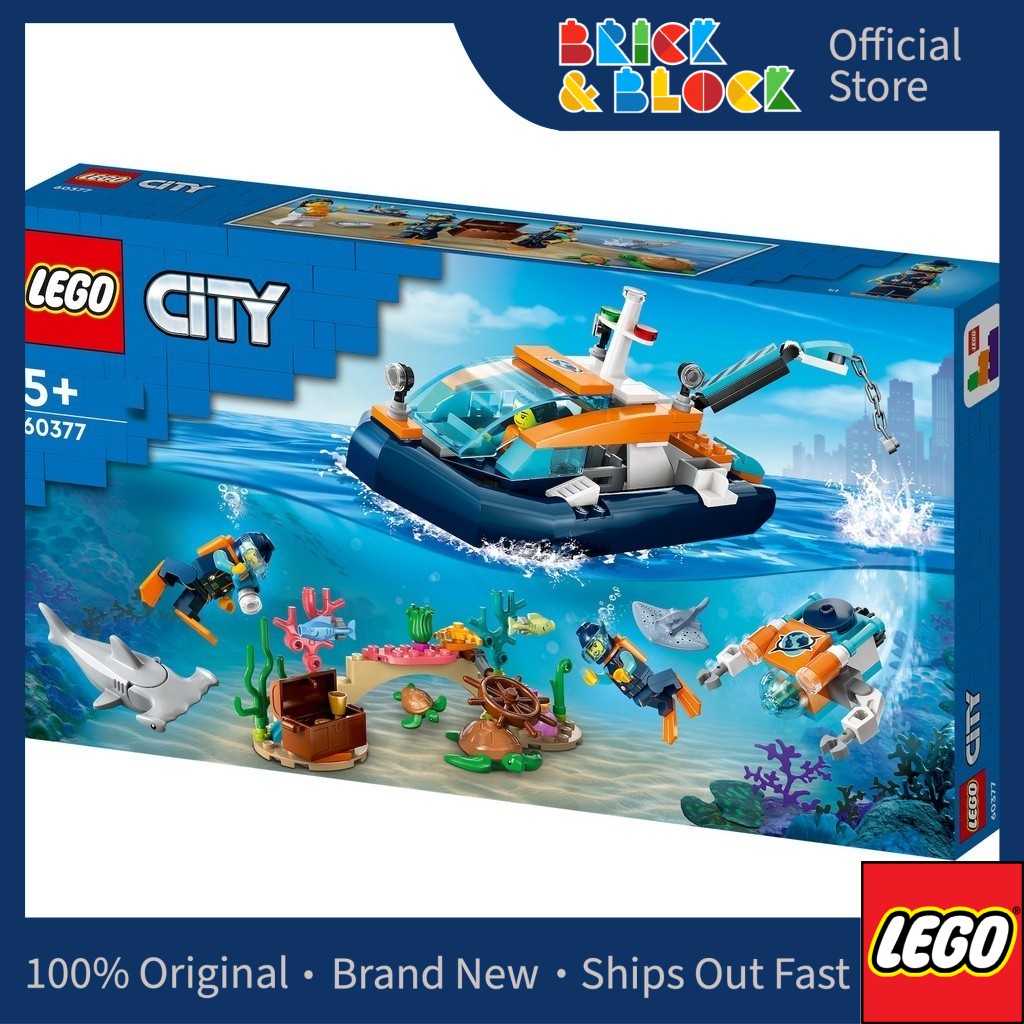 LEGO 60377 Explorer Diving Boat | LEGO City | Shopee Malaysia