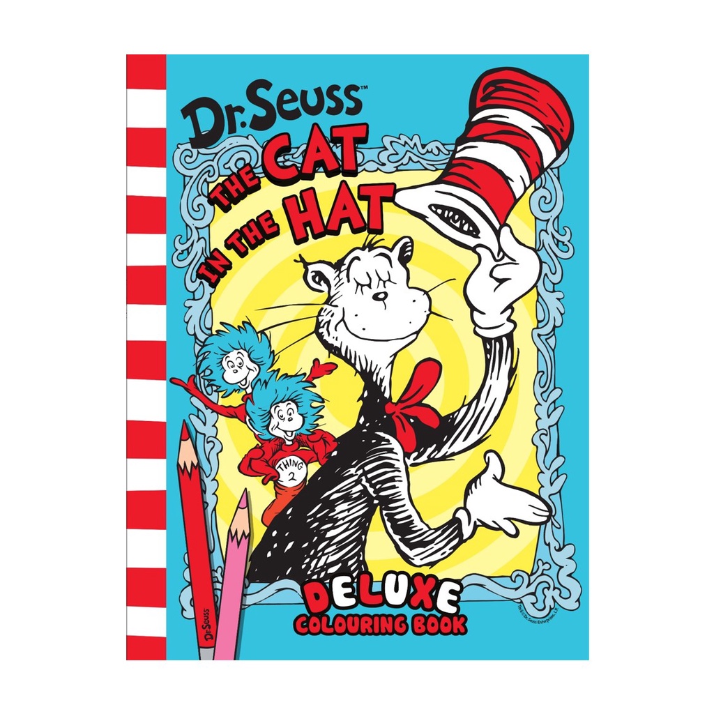 Dr Seuss The Cat In the Hat Deluxe Colouring Book for Kids to Color