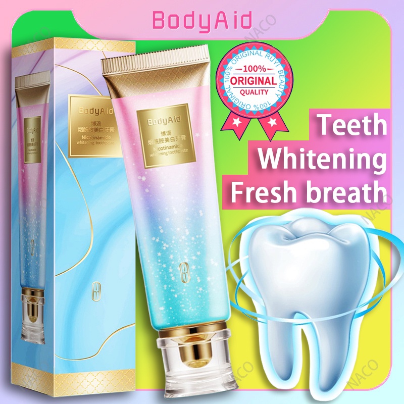 博滴美白牙膏 Original Bodyaid Niacinamide Whitening Toothpaste To Remove