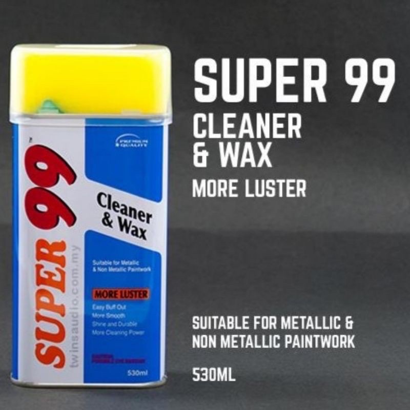 Soft 99 Cleaner & Polish Luster / Meta Clean Wax with Sponge 530 ml ...