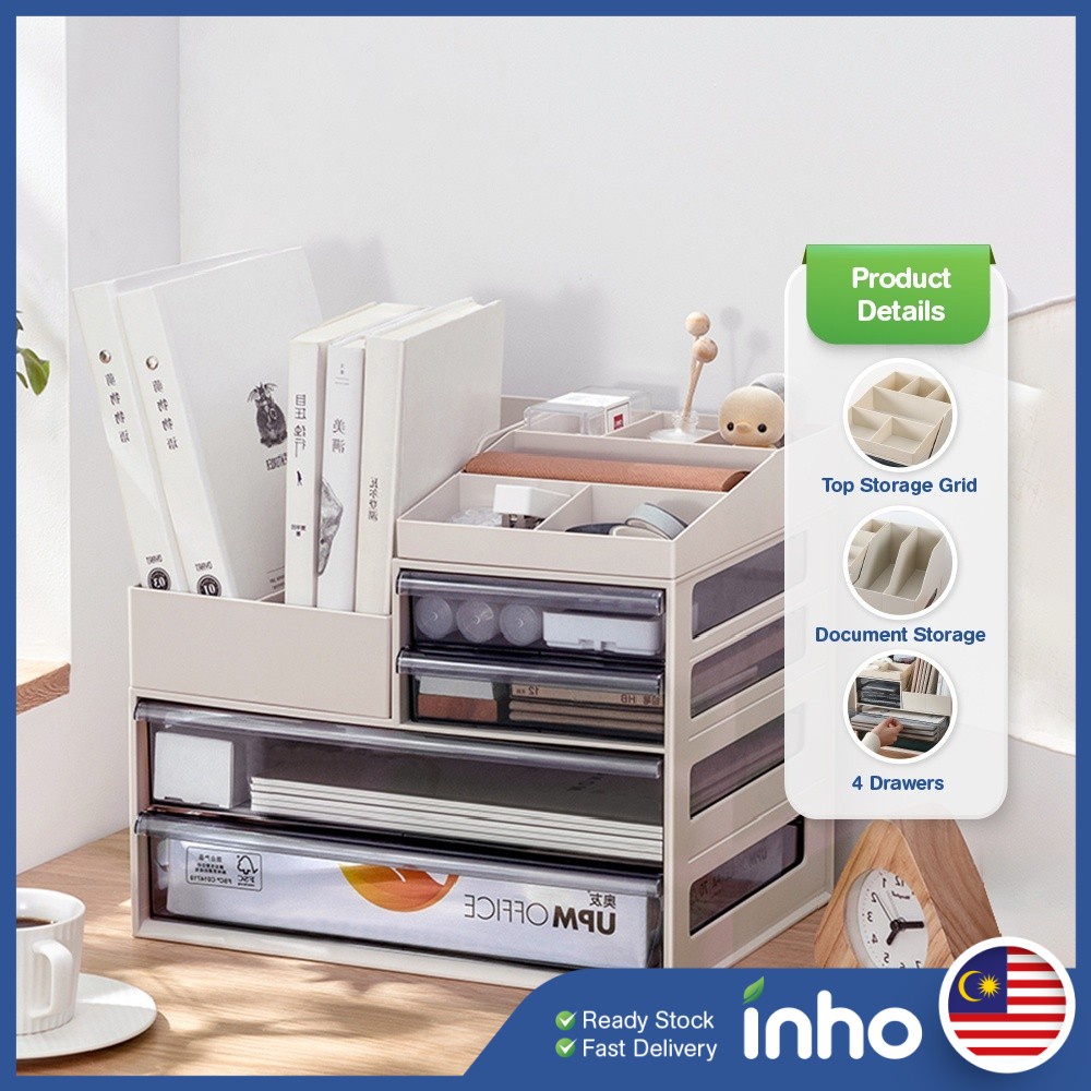 INHO Office Desktop File Storage Organizer Office Document File Rack