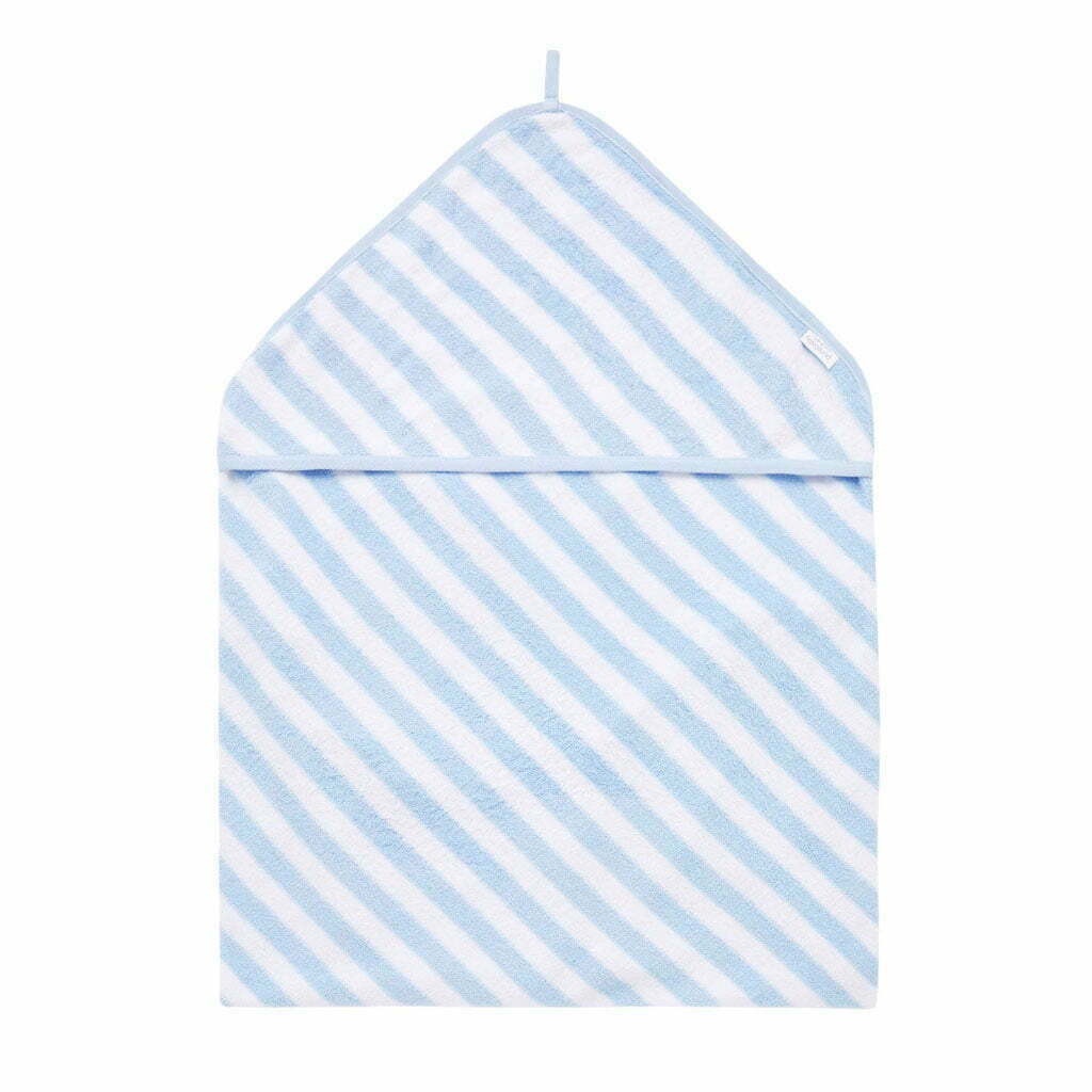 Hayllo Purebaby Hooded Towel Organic Australia Pale Blue Stripe Shopee Malaysia