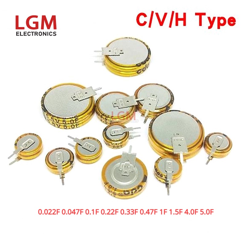 2 Supercondensatori 5.5V 0.47F Per DVR E Registratore Veicolo – Dimensioni 16.5x8.5x15 Mm