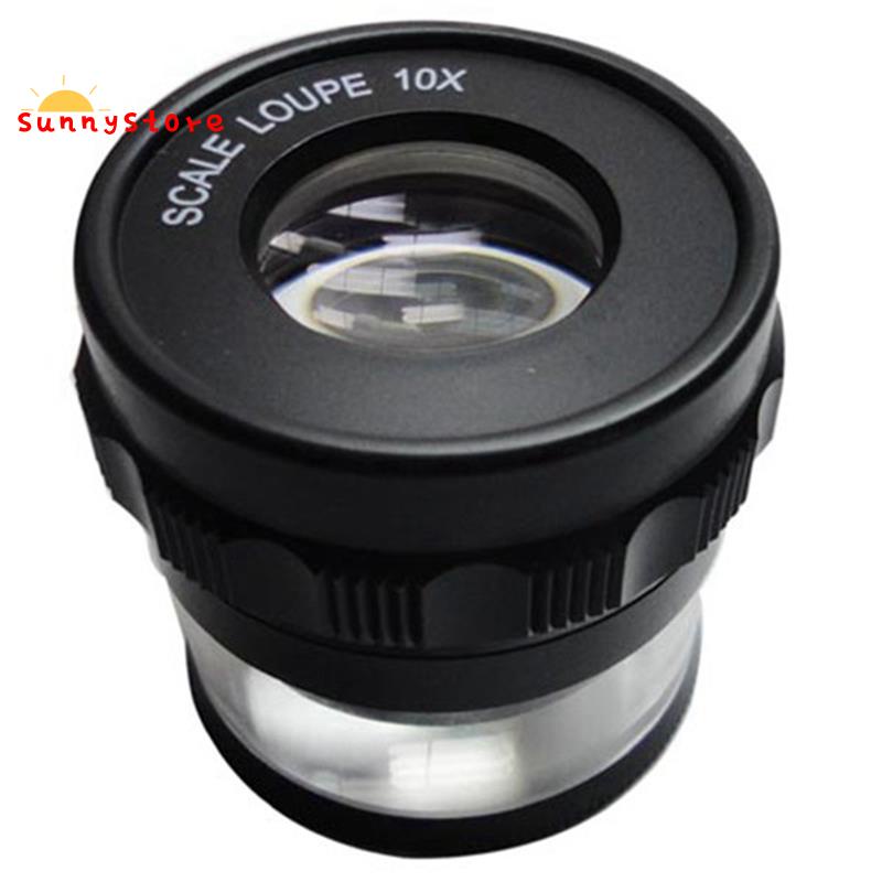 10X Stand Measuring Magnifier Scale Loupe Magnifying Glass 10X with ...
