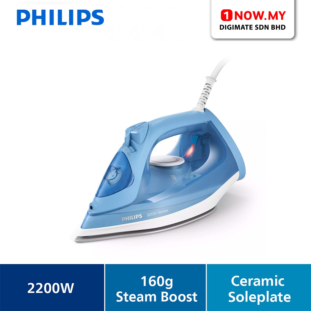 PHILIPS 2300W Steam Iron DST3020 3000 Series Powerful Steam Shopee