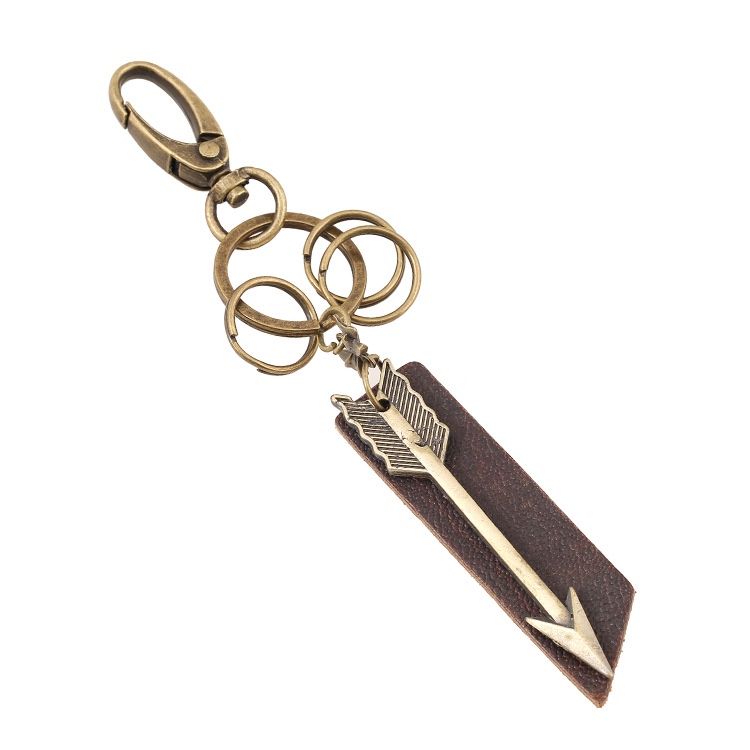 Unique Punk Retro Style Arrow Leather Keychain European American Trend ...