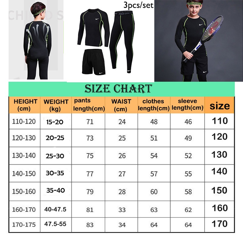 Boy Swimming Suit 3 Pieces Long Sleeve Top + Pants Sport Set Swim Wear ...