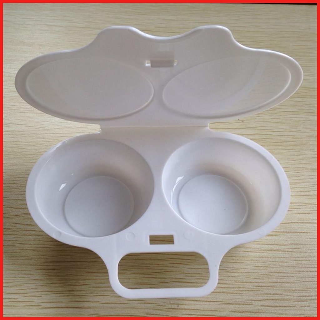 Microwave Egg Cooker 2-Cavity Hard Boiled Egg Maker Egg Steamer Save