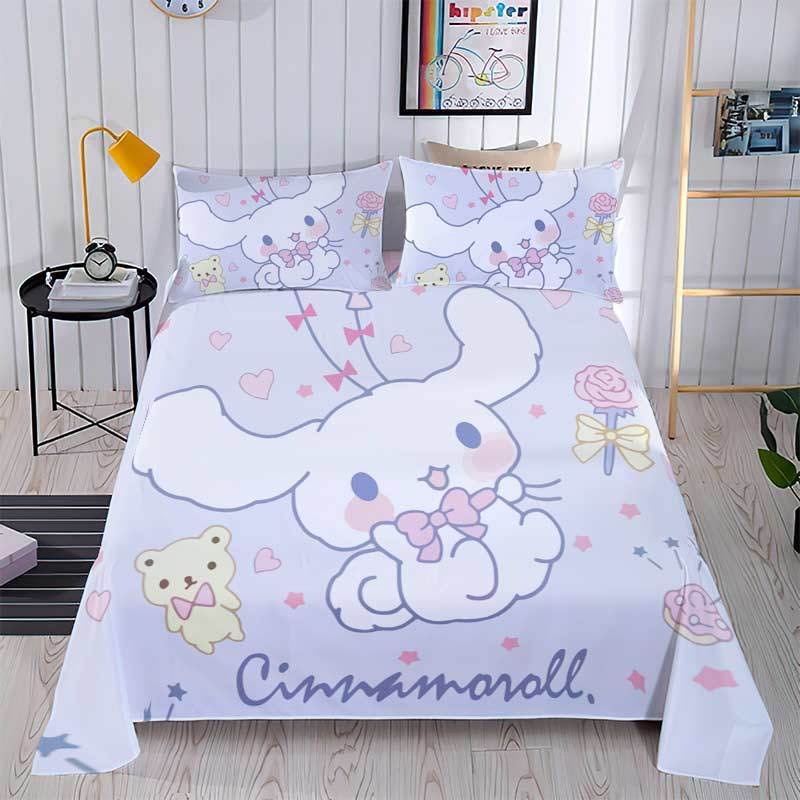 23 Sanrio Cinnamoroll 3in1 Bedding Set Bed Sheet Quilt Cover Bedroom ...