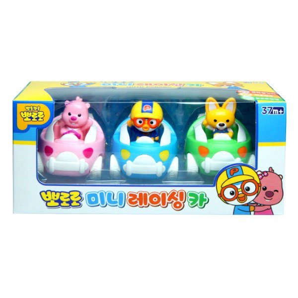 (KOR) Pororo Mini Toy Car 3 Set Children Boy Girl Toys Doll Pororo ...