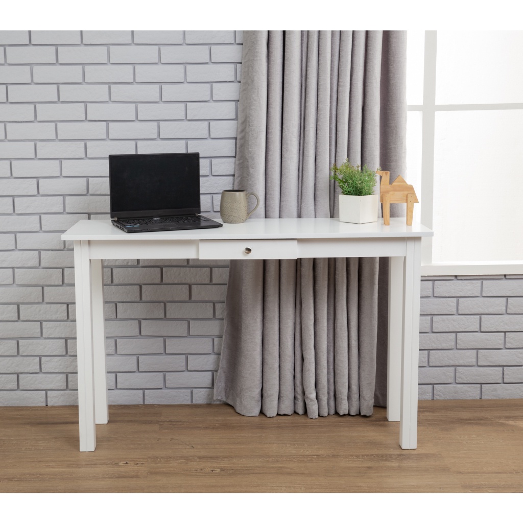 NINA 1.2M White Console Table Kids Study Table Study Desk Meja Console ...