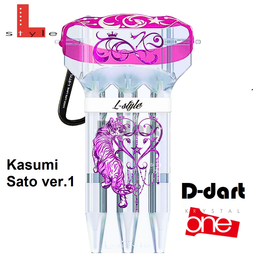 L-Style Dart Case Krystal One – Hartes Etui Für Dartpfeile (M9, Clear-Black)