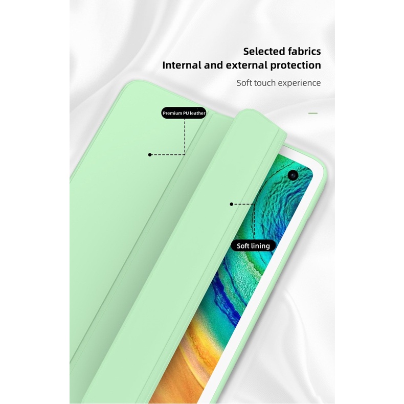 For Huawei MatePad T 10 / T 10s / Honor Pad 6 / X6 Embossed Smile Flip Tablet Leather Case Khaki - View #10