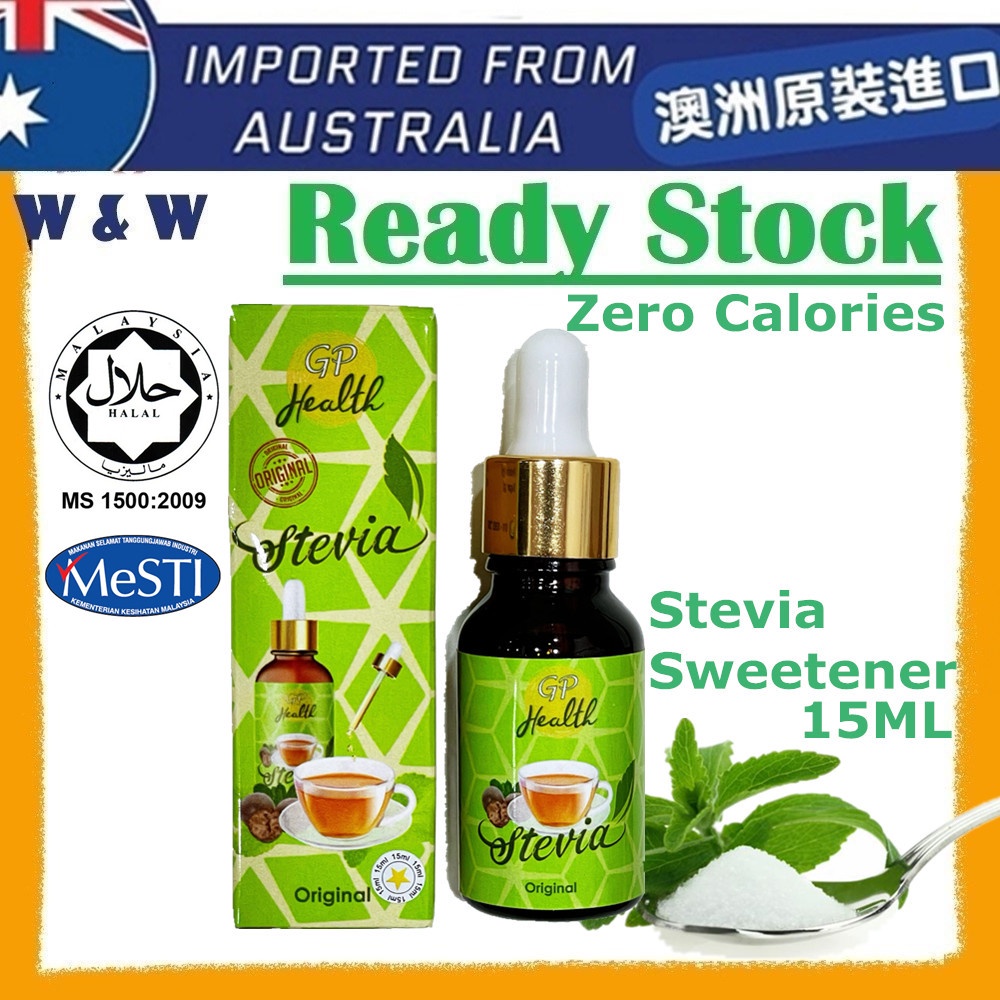 [Ready Stock EXP 10/2024] GP Health Stevia Sweetener Zero Calories Sugar Replacement 15ml ( Made
