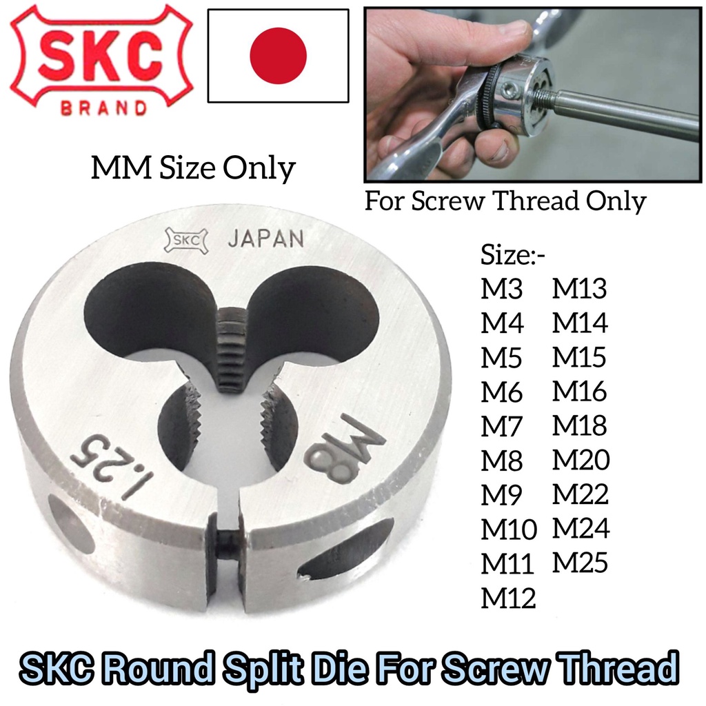 Japan Original SKC Round Split Die Thread MM Size For Screw Thread