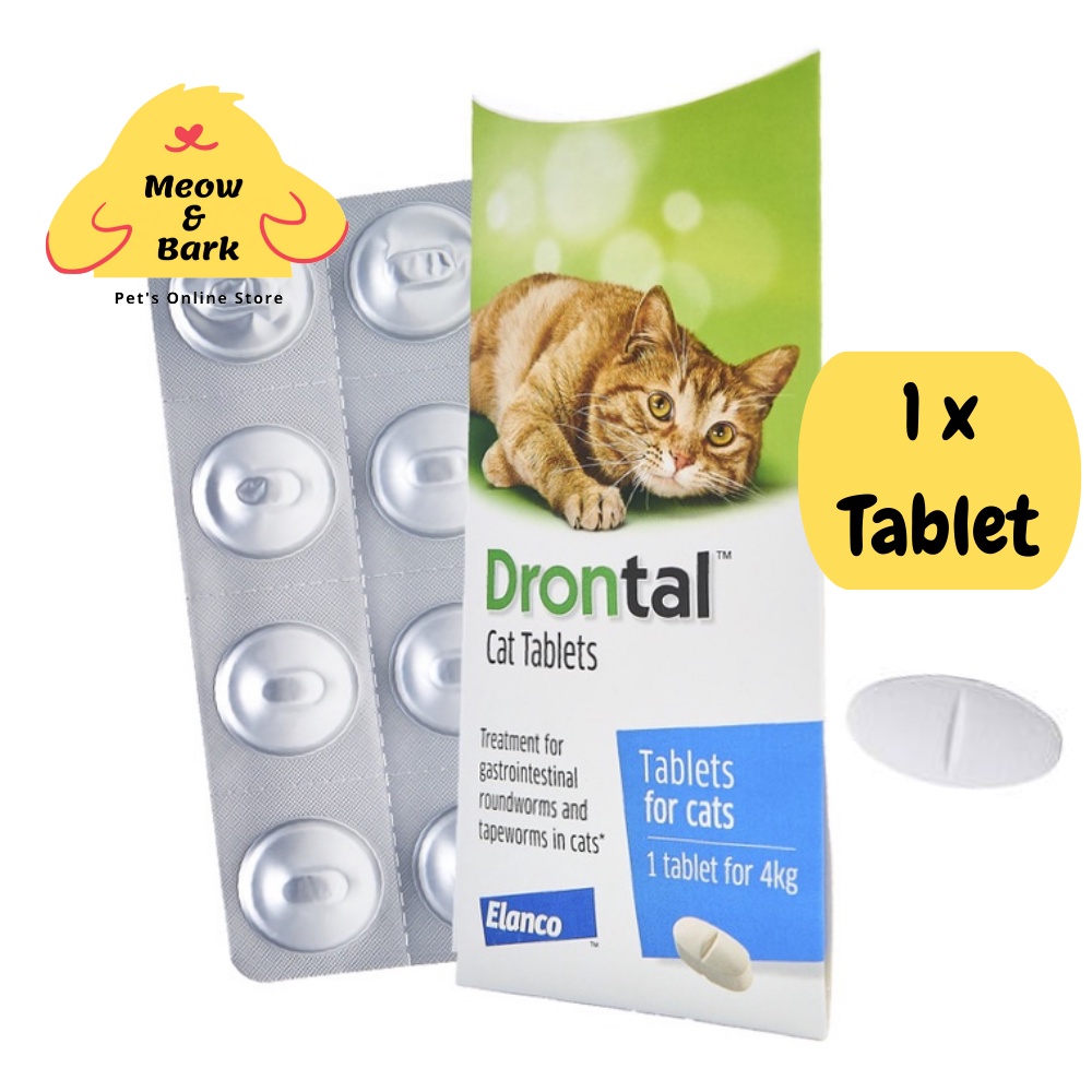 ORIGINAL Drontal Cat Tablet Deworm Cat Ubat Cacing Kucing Deworm Kucin