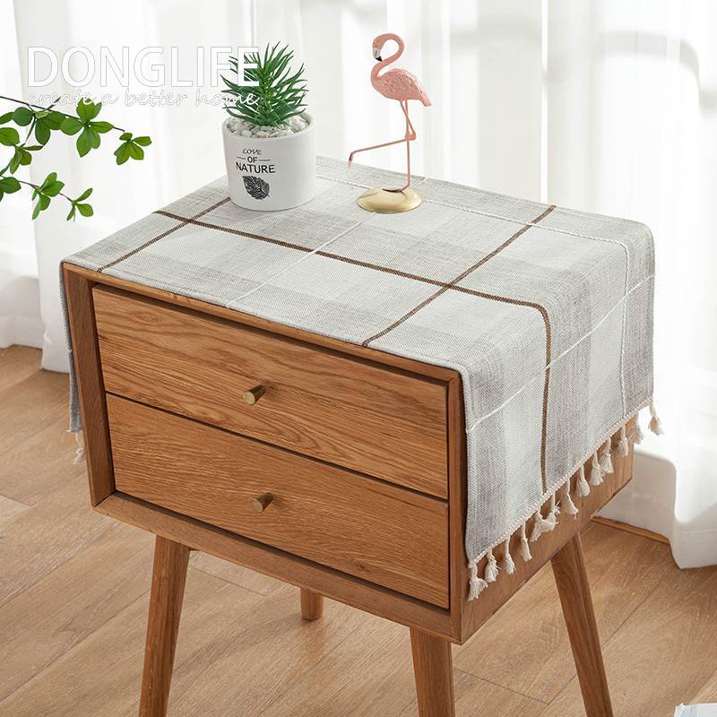 [Donglife] Bedside Table Cloth Bedside Table Cover Multipurpose Towel
