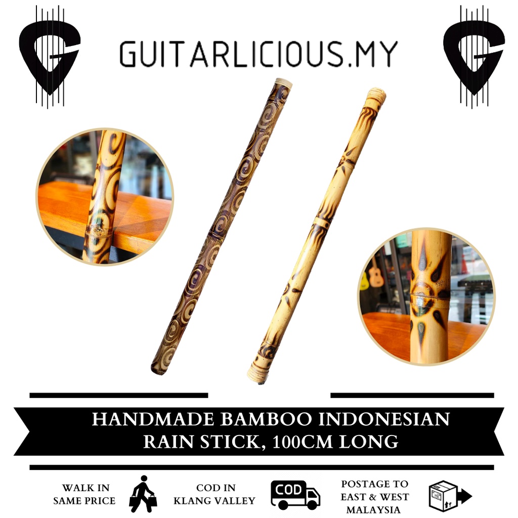Handmade Bamboo Indonesian Rainstick / Rain Stick 100cm Long Shopee
