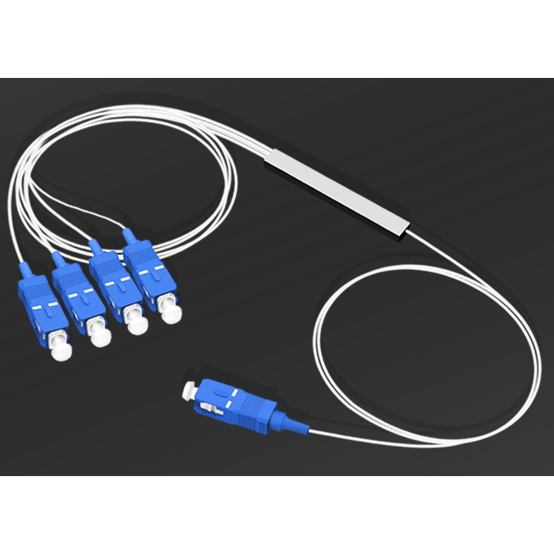 1x4 Plc Splitter Micro 1: 4 Sc Upc Mini Tube Fo Fiber Optic SC APC 1X4 ...