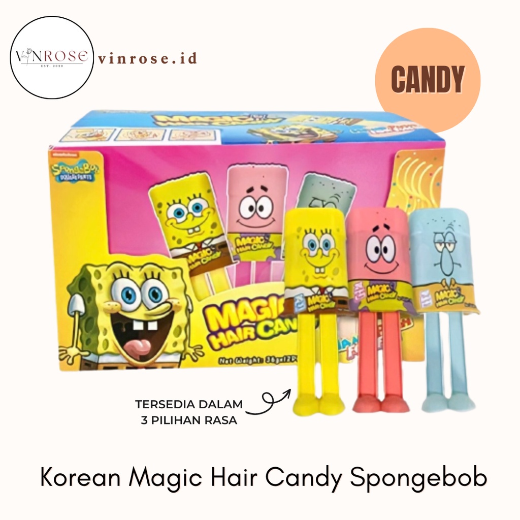 Squidward Spongebob Candy Viral Candy/ Korean Magic Hair Candy Shopee