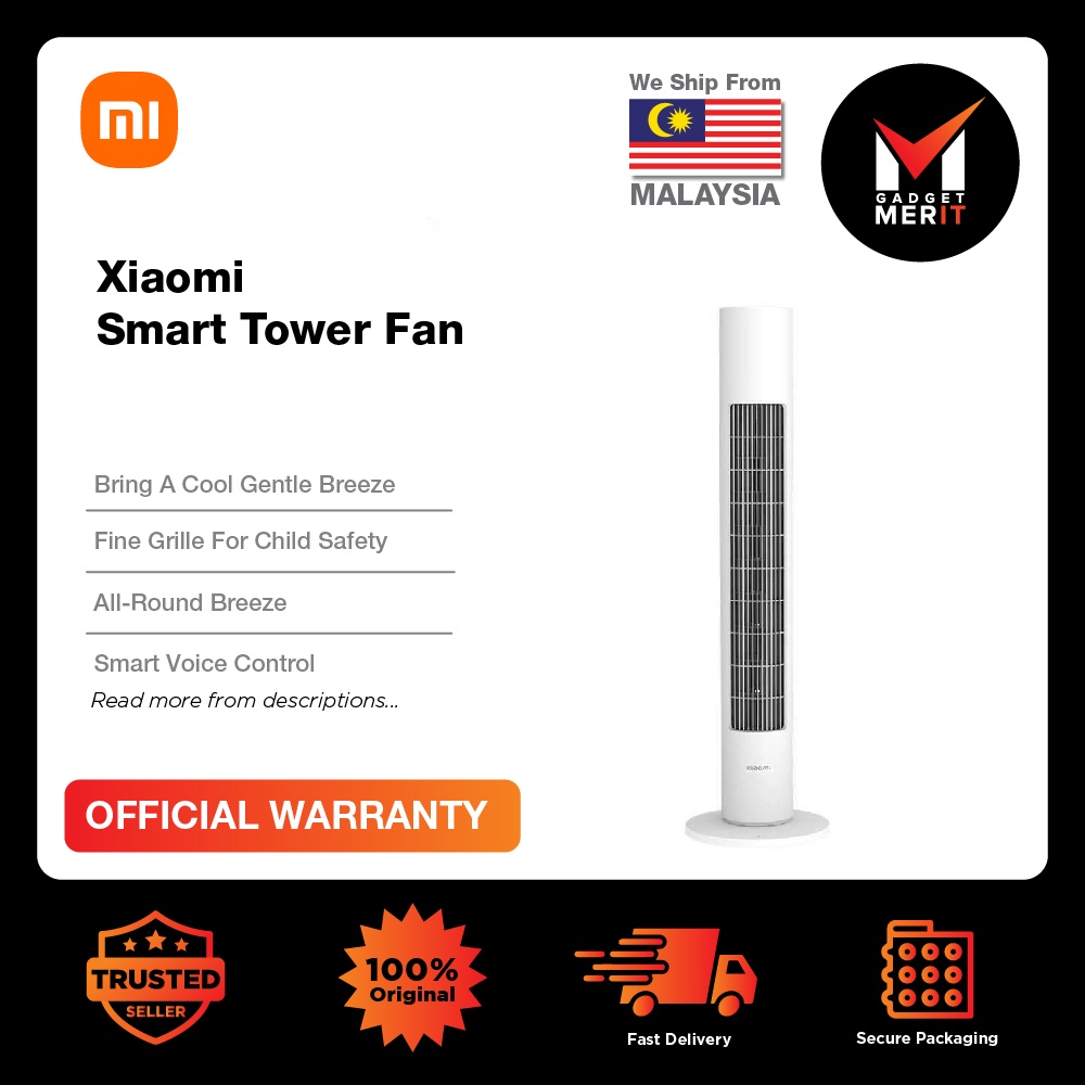 Xiaomi Smart Tower Fan - BPTS01DM | App Control | Work with Google ...