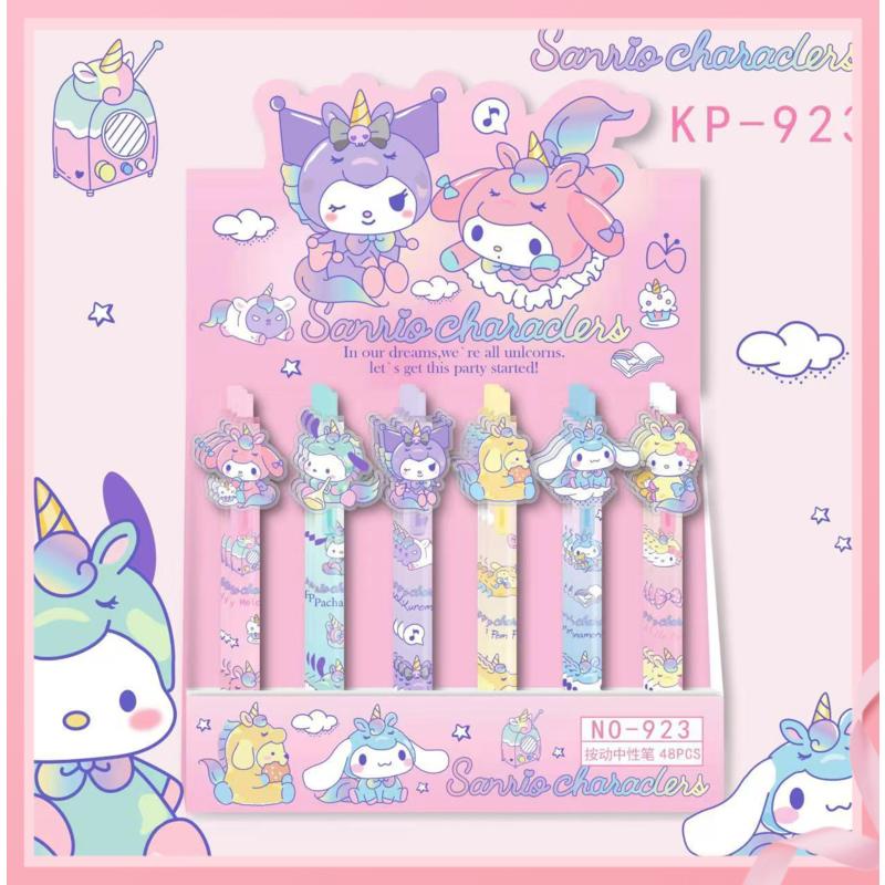 Sanrio Collection Press Gel Pen Cartoon Cute Student Writing Patch Pen ...