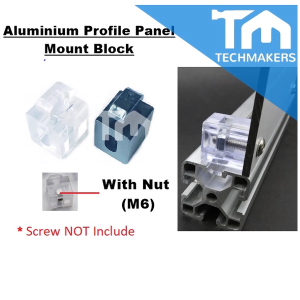 Acrylic Connection Block Aluminum Profile Accessories Transparent/Black 3030/4040 3D Printer DIY Cover/Panel Mount