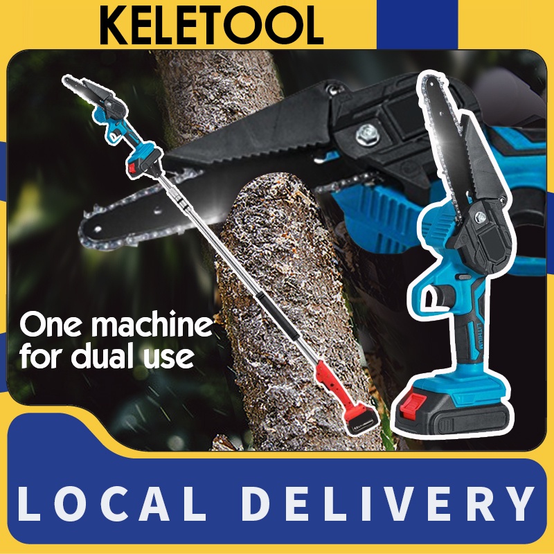Electric chainsaw Telescoping pole Pruning trimmer Mini chain saw