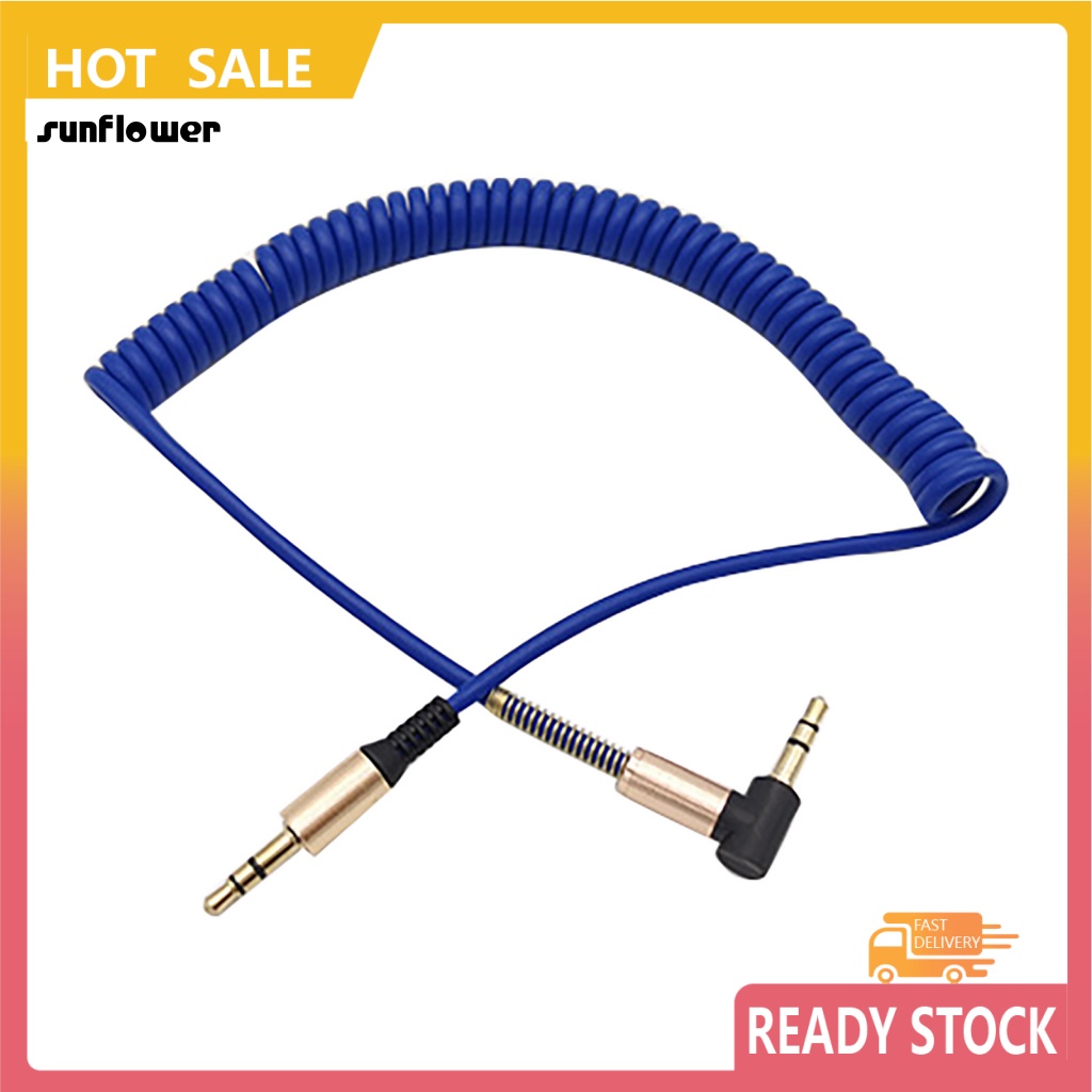 SF_ Audio Cable HIFI Sound Quality Plug Play Clear Telescopic 3.5mm