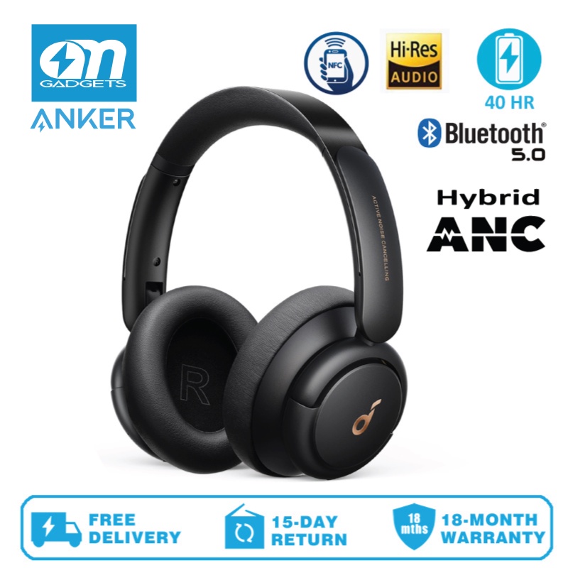 Anker A3028 Soundcore Life Q30 Hybrid Active Noise Cancelling Headphones  with Multiple Modes, Hi-Res Sound, 40H Playtime
