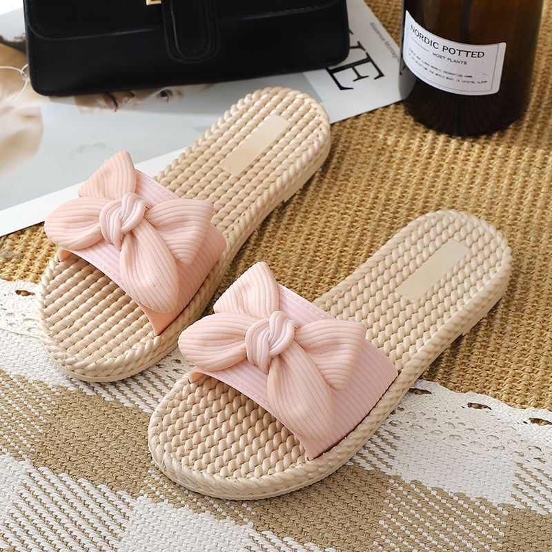 Women s Summer Autumn Bownot New Style All match Non slip Sandals and Slippers SF LSW43 U Shopee Malaysia