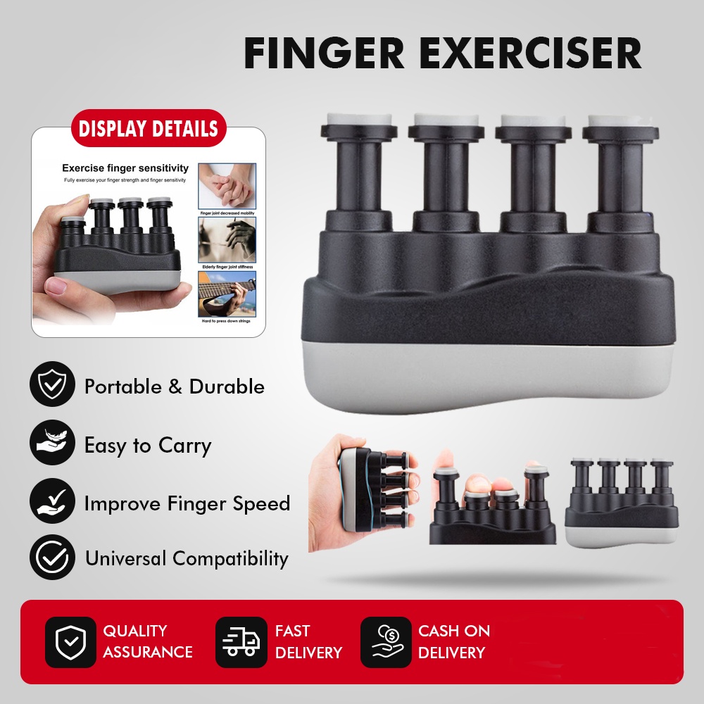 Finger Strengthener 4 Tension Adjustable Hand Grip Exerciser Ergonomic Silicone Trainer for Guitar Piano Trigger Finger Training Arthritis Therapy and Grip Rock climbing Shopee Malaysia